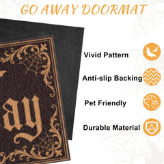 Side view of Fttoyoly Halloween Door Mat highlighting its texture
