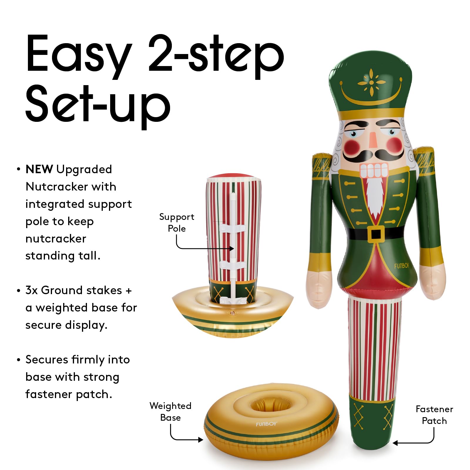 Side view of FUNBOY Giant Inflatable Nutcracker
