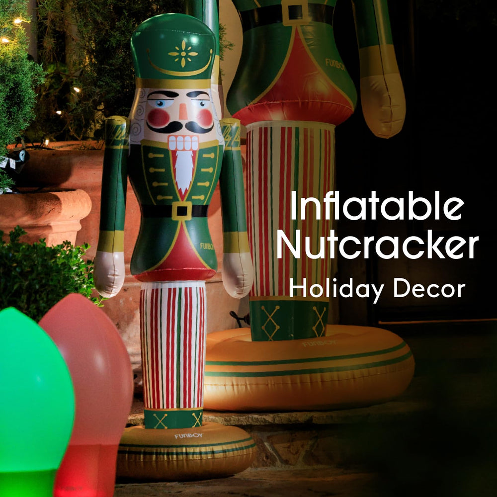 Side view of FUNBOY inflatable nutcracker decoration