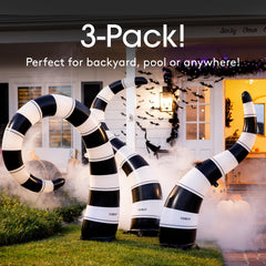 Side view of FUNBOY Inflatable Snake with LED lights