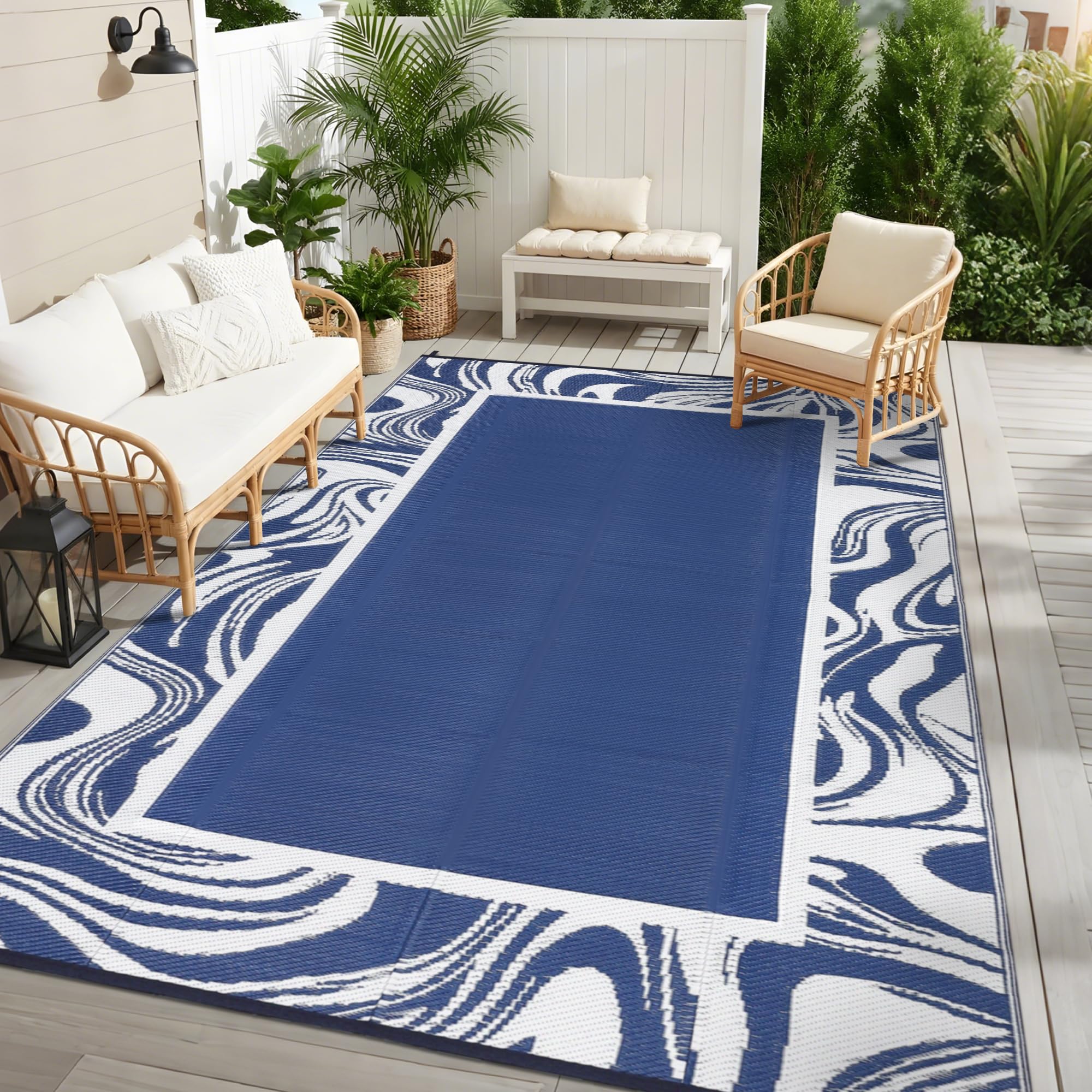 Side view of Garvee waterproof rug design