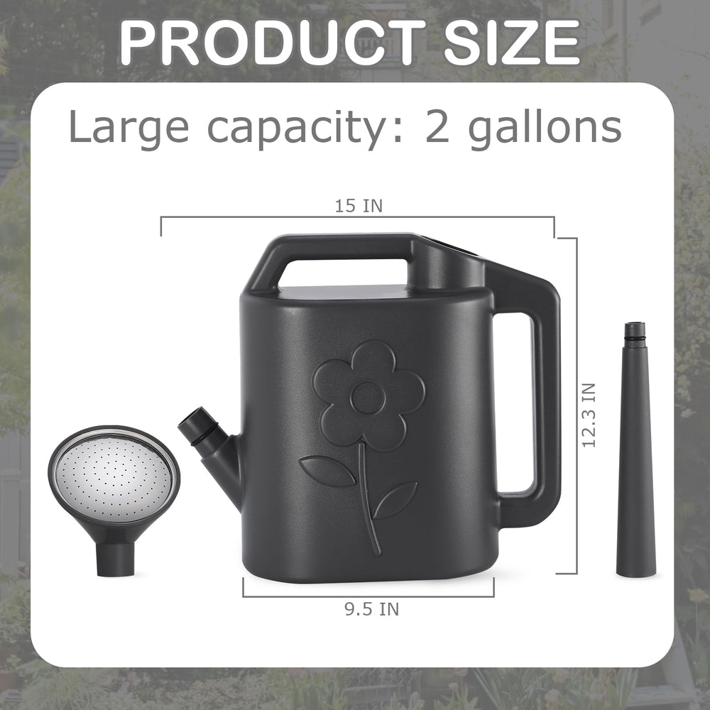 Side view of gegemaoyi watering can showcasing long spout