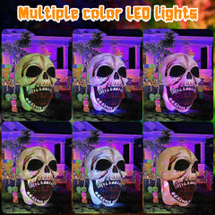 Side view of GOOSH inflatable skull outdoor decoration