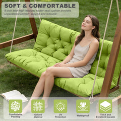 Side view of GPQAWER Porch Swing Cushion, showing thickness