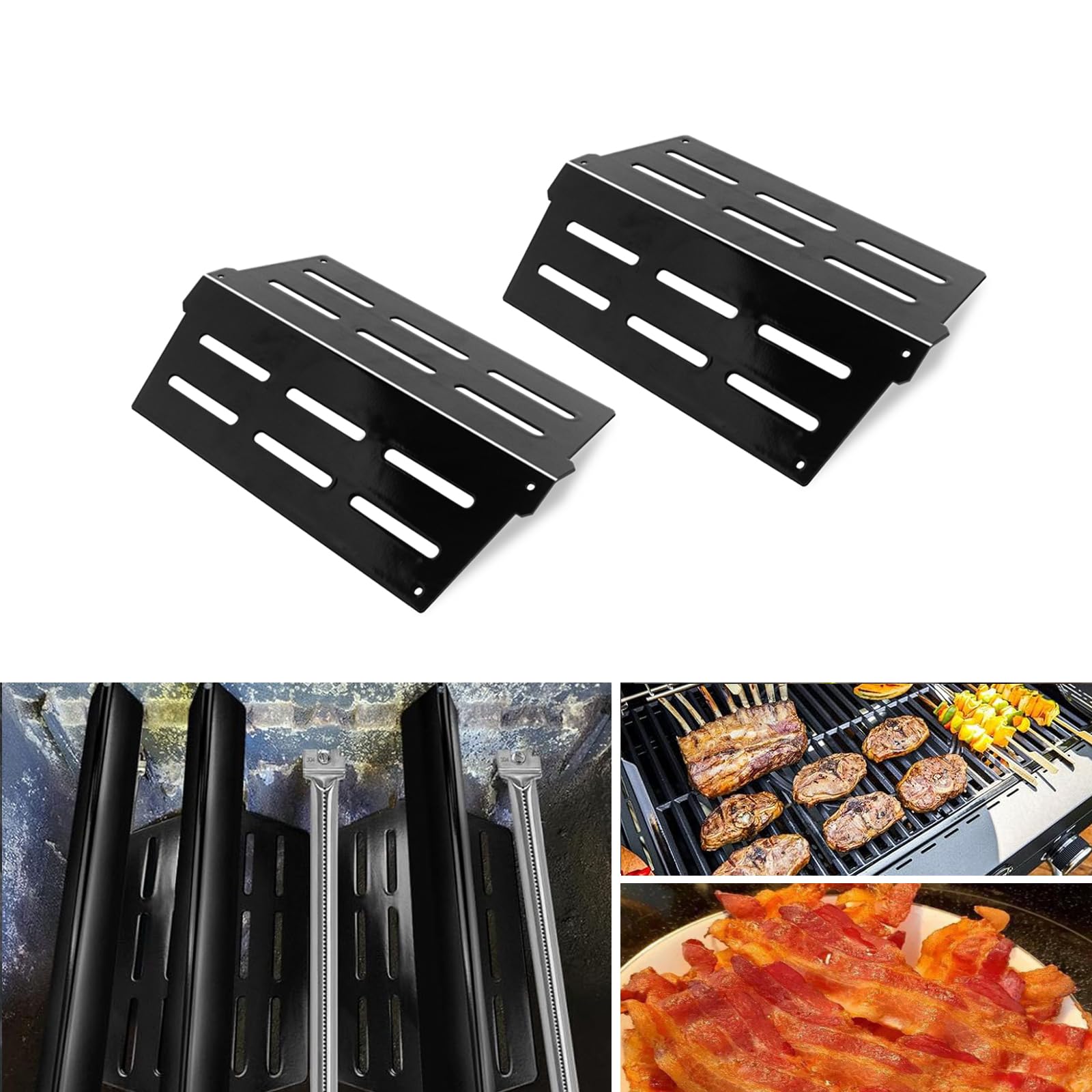 Side view of Grieptra Heat Deflector for Weber grill