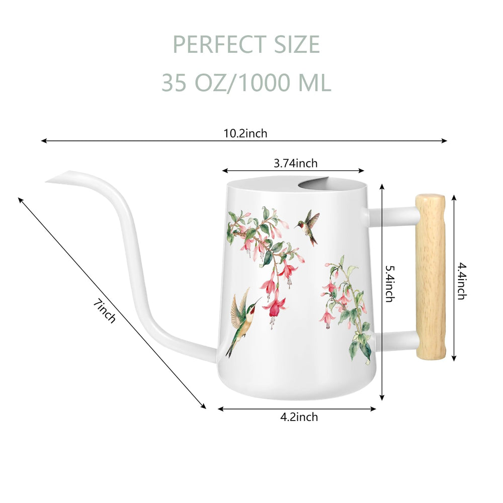 Side view of GUKJOB 35oz watering can showing spout design