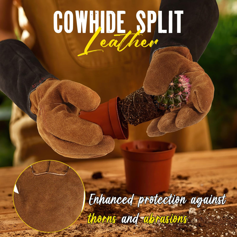 Side view of HANDLANDY thorn-proof gardening gloves