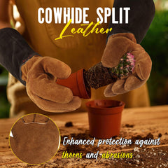 Side view of HANDLANDY thorn-proof gardening gloves