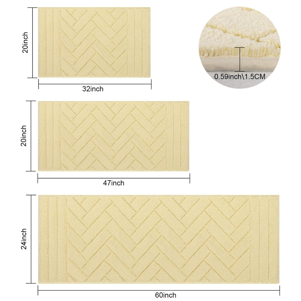 side view of hicorfe Indoor Doormat measuring 20"x32"