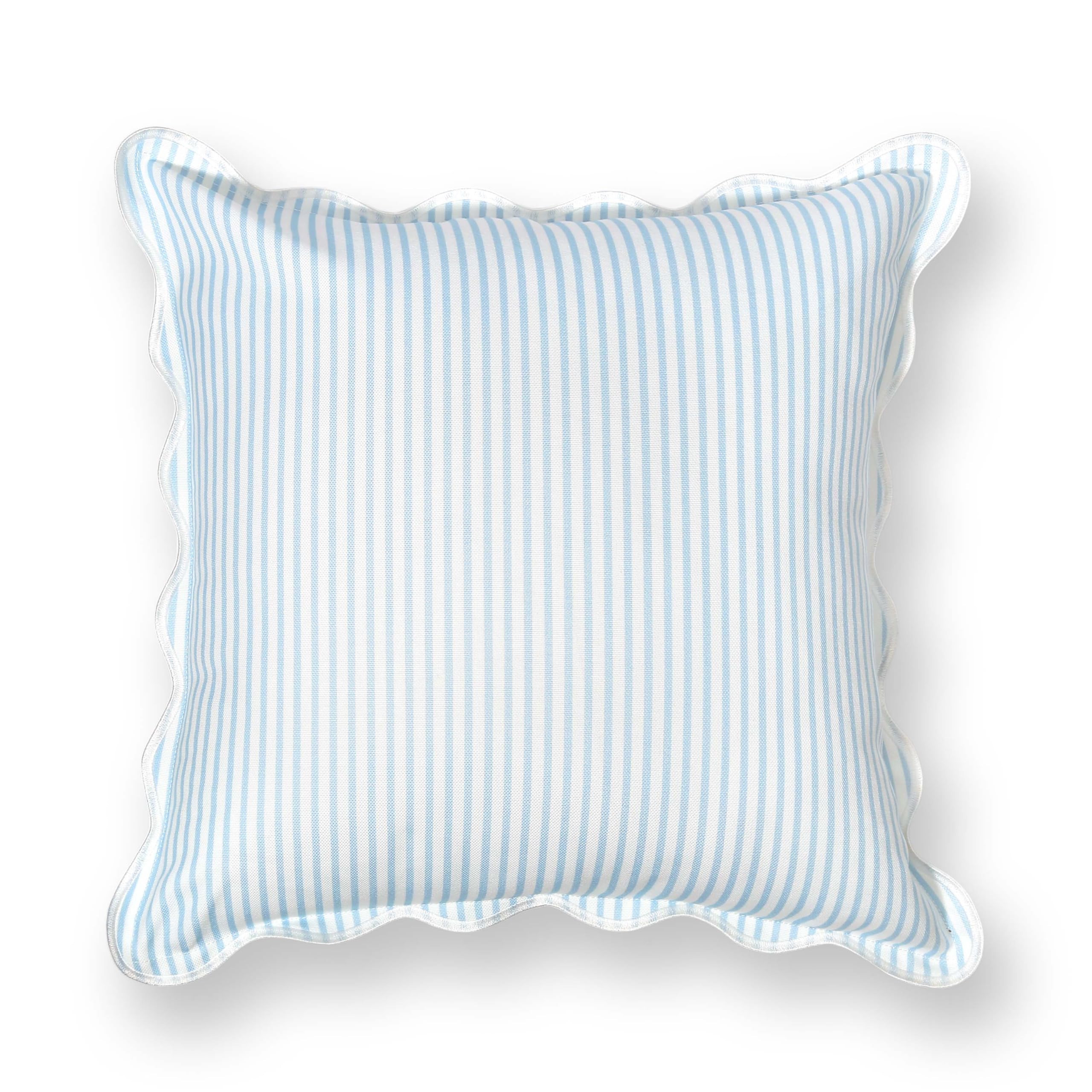 Side view of Hofdeco Premium throw pillow cover with stripes