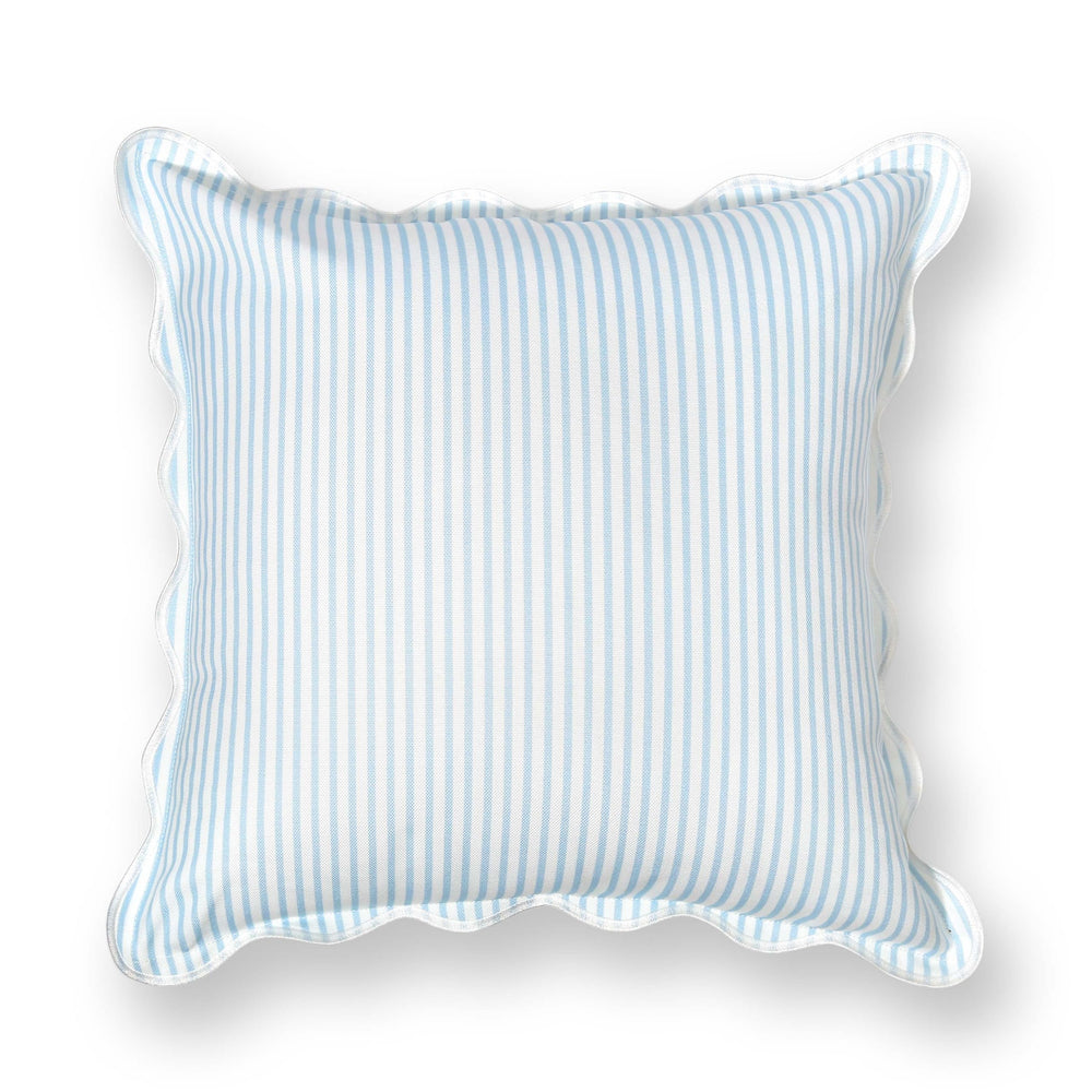 Side view of Hofdeco Premium throw pillow cover with stripes