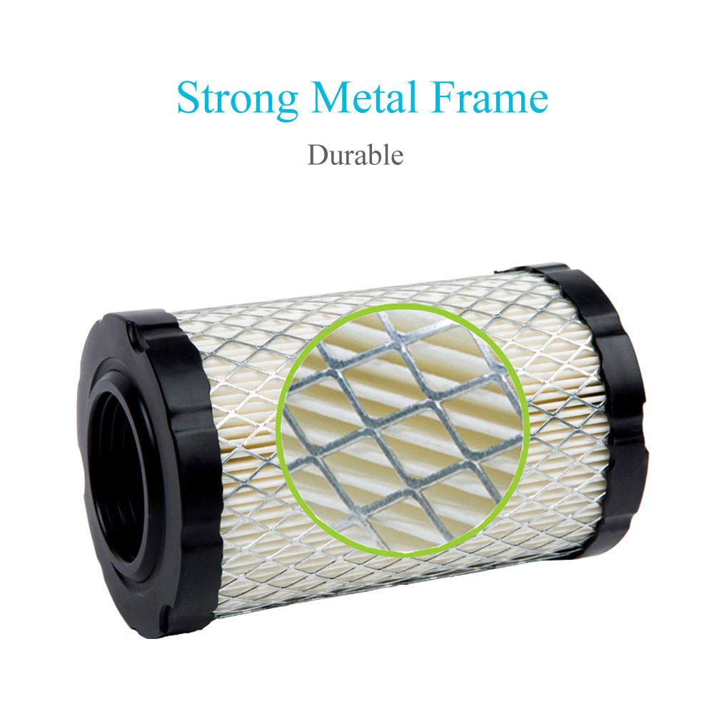 Side view of HOODELL air filter with foam pre-cleaner attached