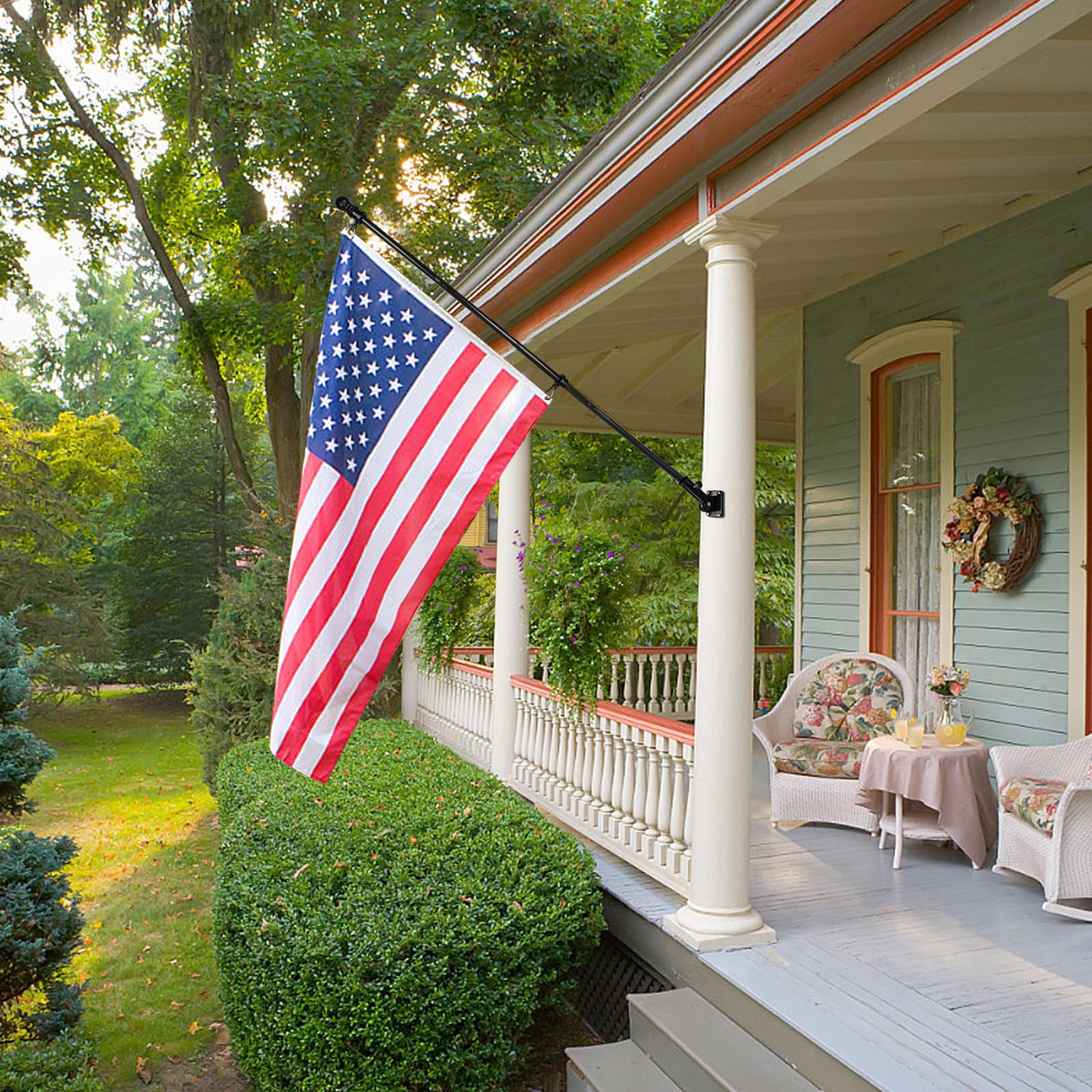 Side view of HPGOED flag pole rings showcasing durable material