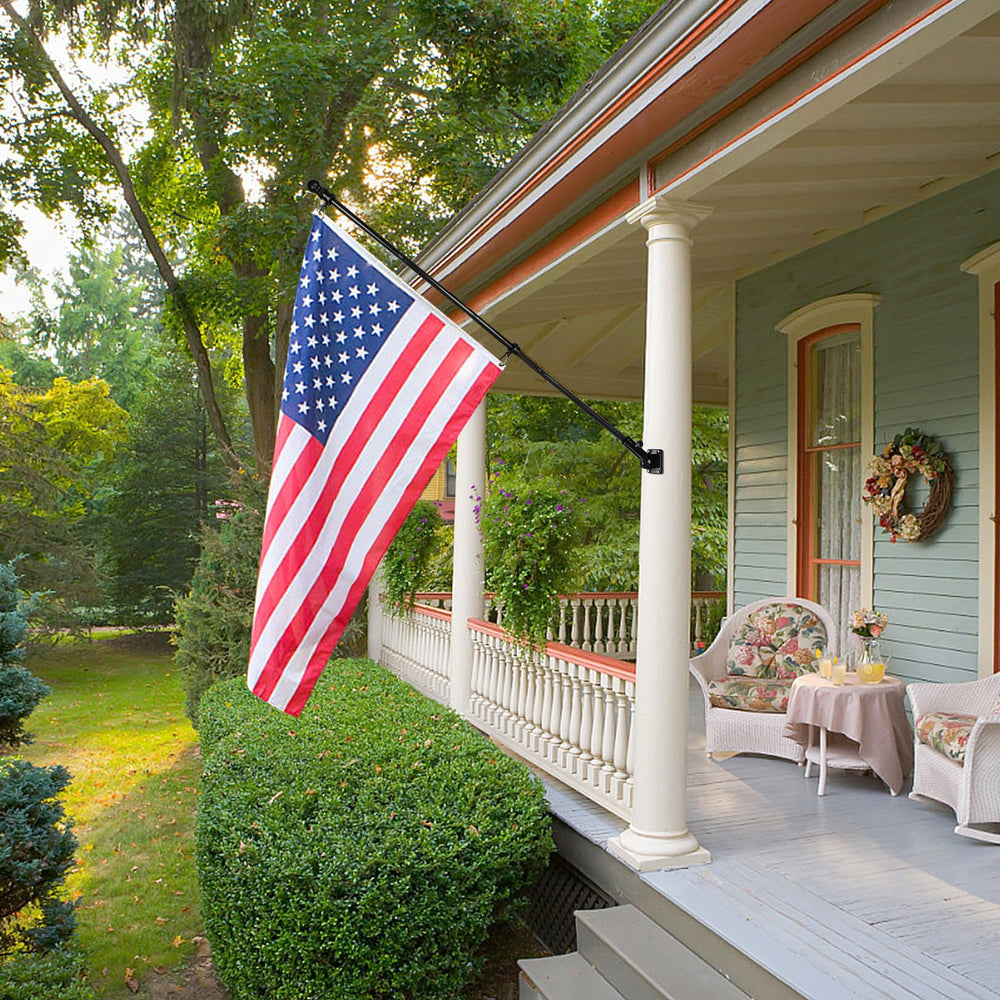 Side view of HPGOED flag pole rings showcasing durable material