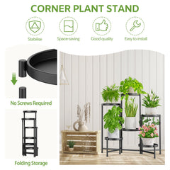 Side view of iDavosic.ly 6 tier plant stand