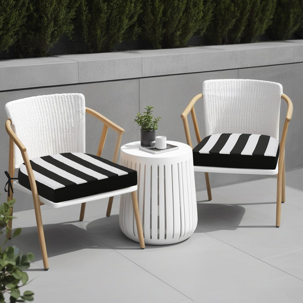 Side view of idee-home Outdoor Chair Cushion, highlighting stitching