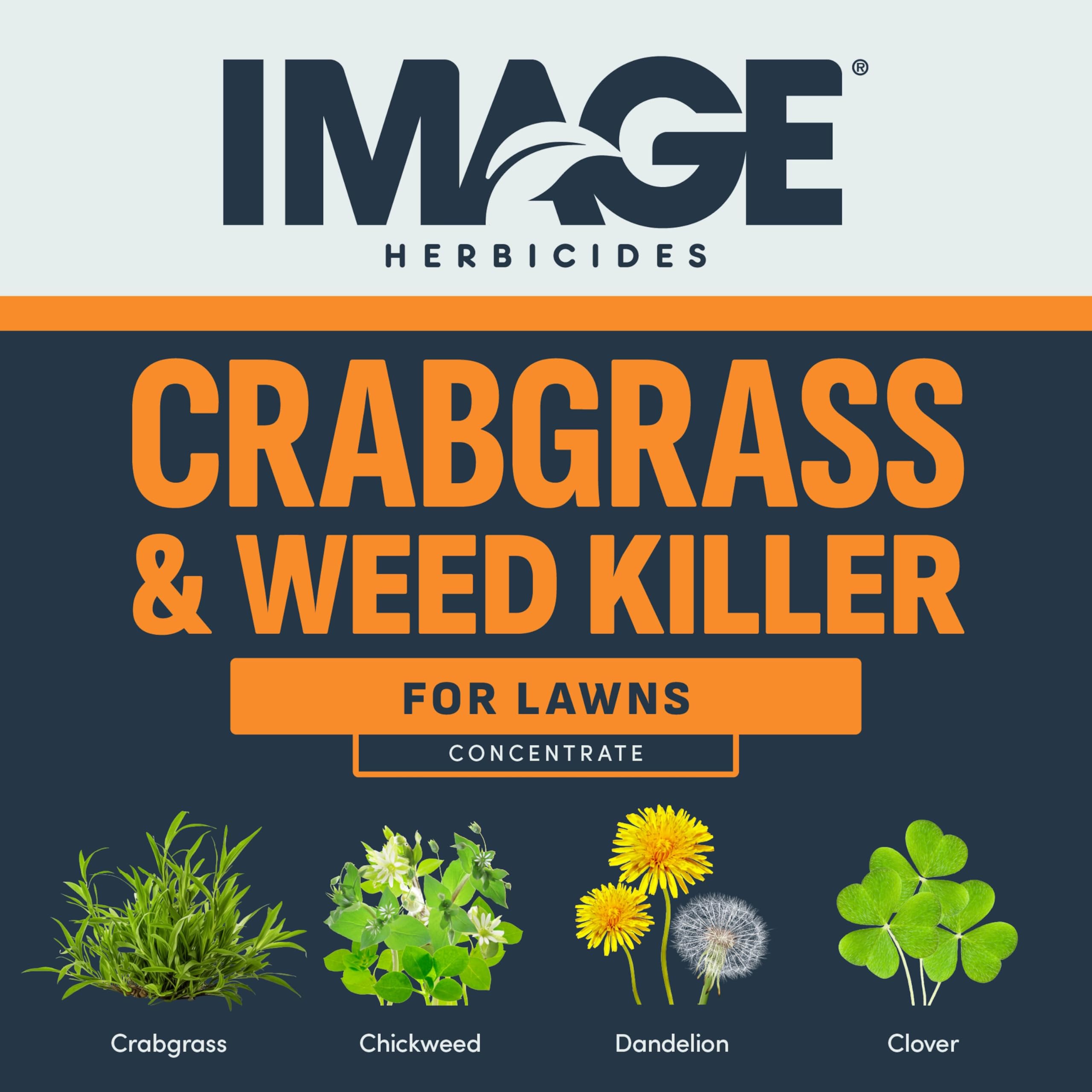Side view of Image Lawn Weed & Crabgrass Killer 32oz bottle