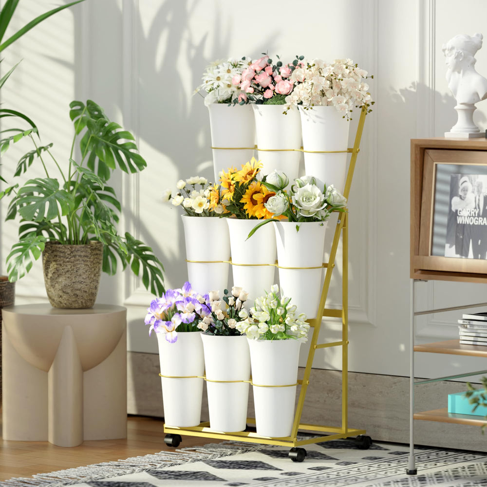 Side view of Invech Flower Display Stand showcasing its sturdy design
