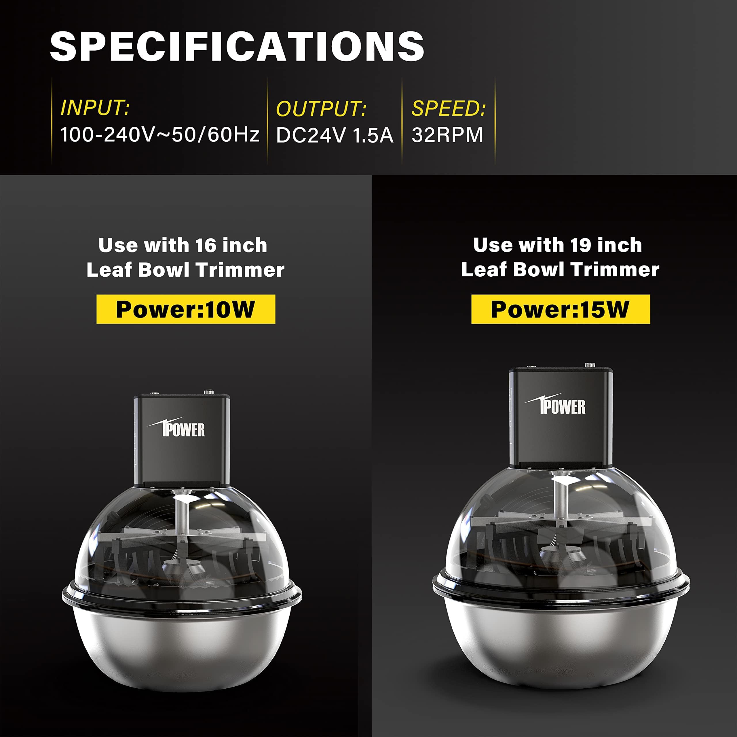 Side view of iPower Electric Spinner with aluminum alloy shell
