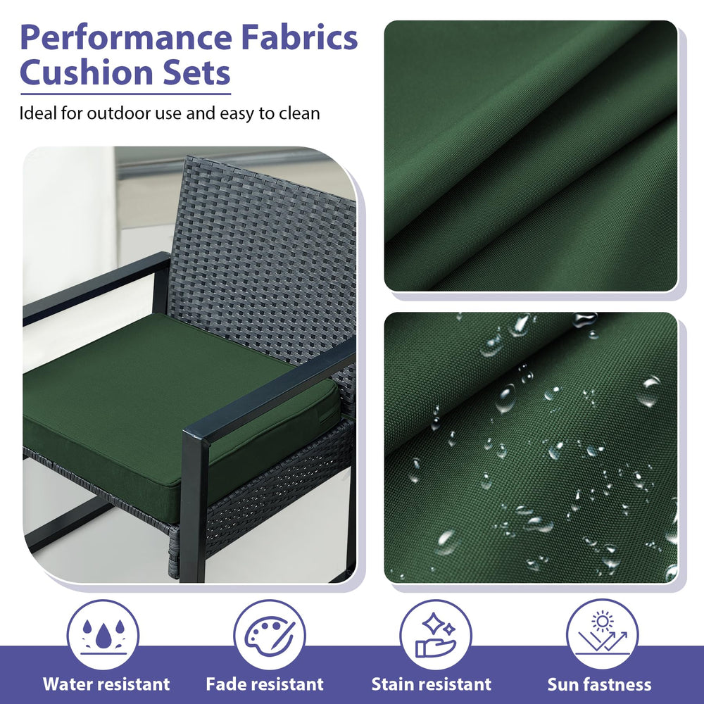 Side view of IPYNBAP Outdoor Chair Cushion 17x16x2