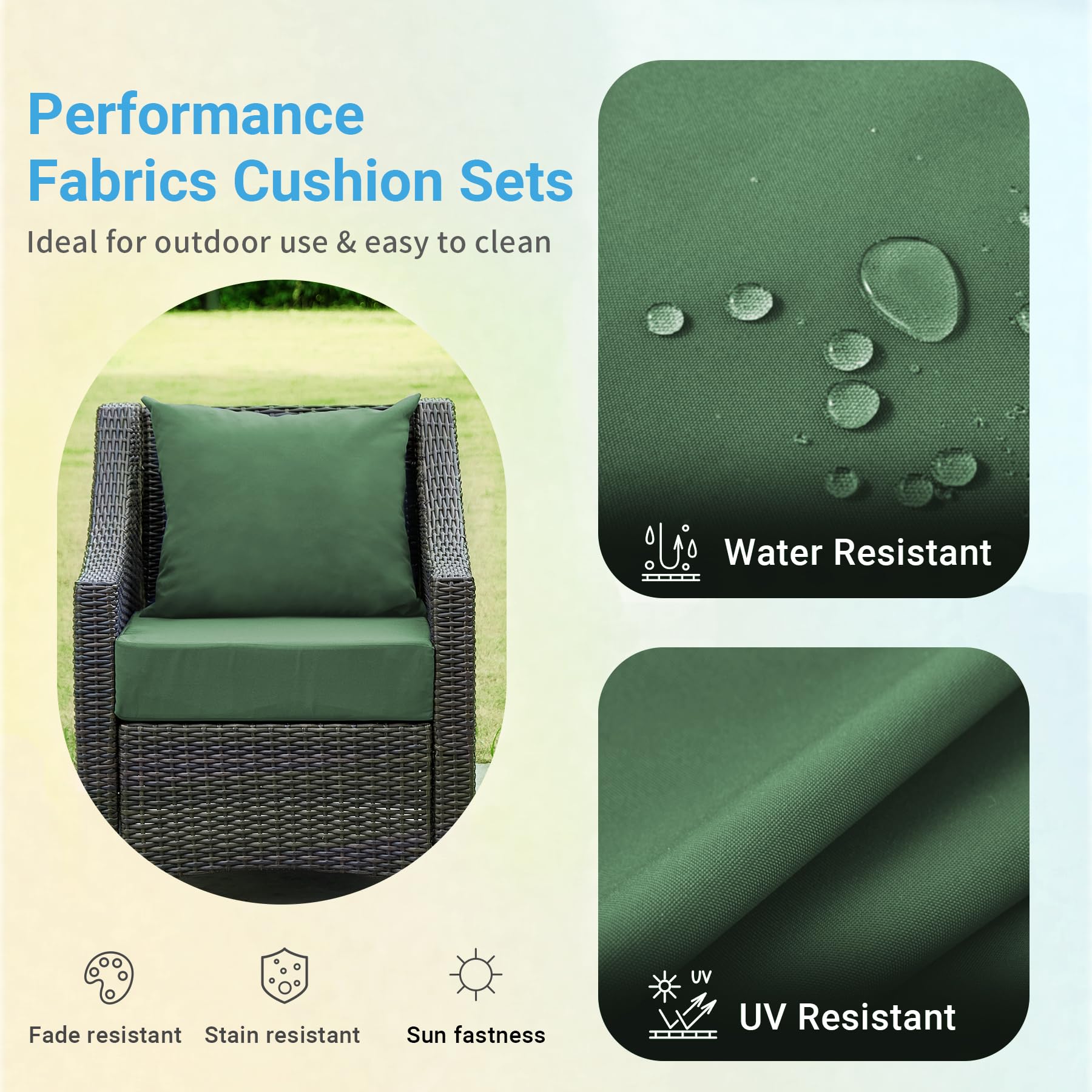 Side view of IPYNBAP Outdoor Seat Cushion