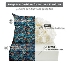 Side view of IPYNBAP Outdoor Seat Cushion with piped edges
