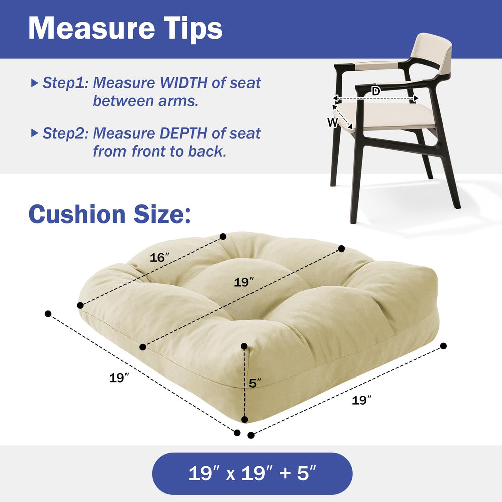 Side view of IPYNBAP waterproof outdoor chair cushion