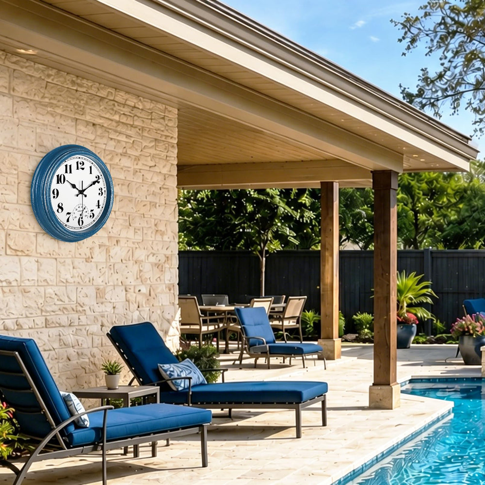 Side view of JENLYSTIME Waterproof Wall Clock