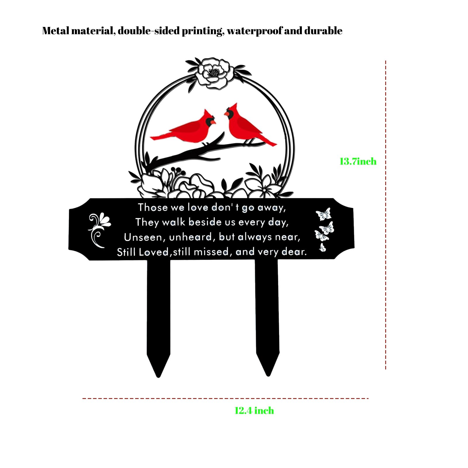 Side view of Jiasku Cardinals Memorial Grave Marker in garden