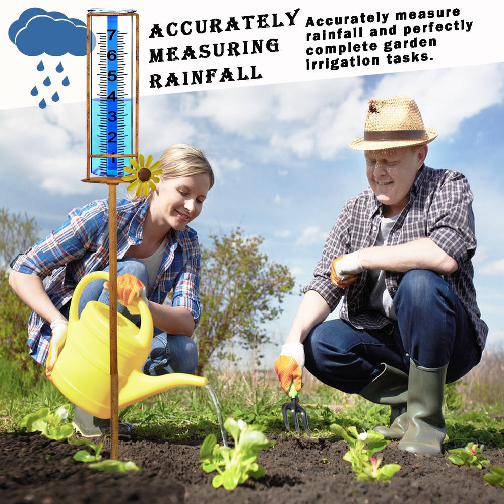 Side view of JMBay rain gauge displaying height adjustment