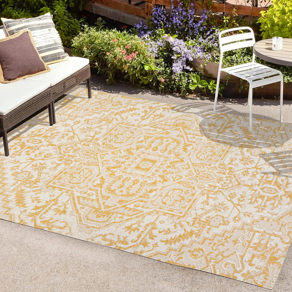 Side view of JONATHAN Y Boho Medallion Area Rug