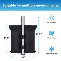 Side view of Jorohiker weight bags with Velcro straps