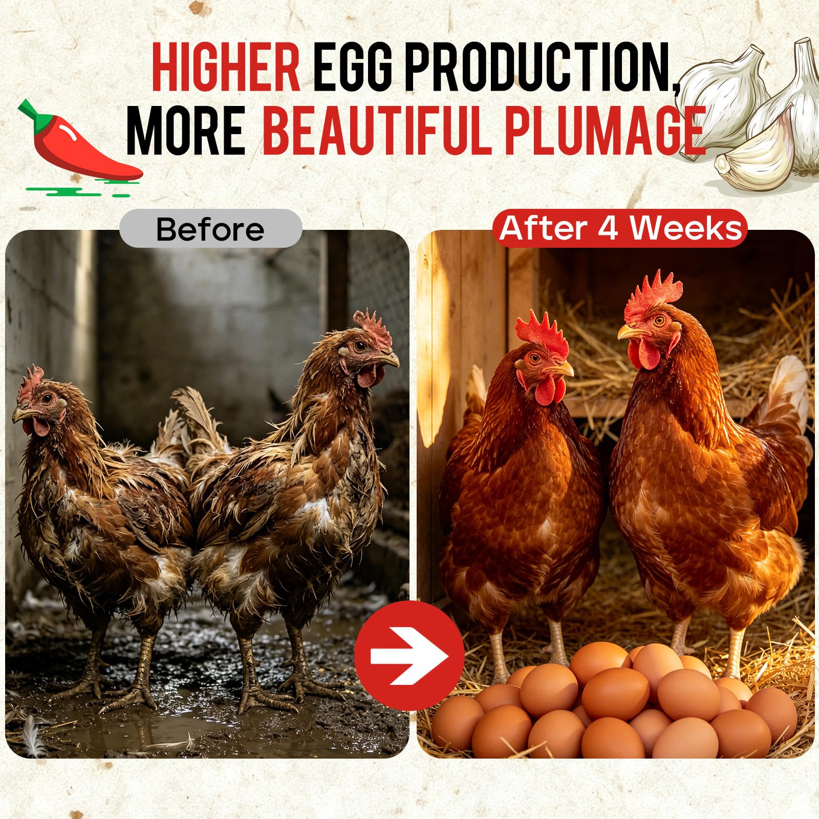 Side view of Jqely Chicken Dewormer Powder packaging