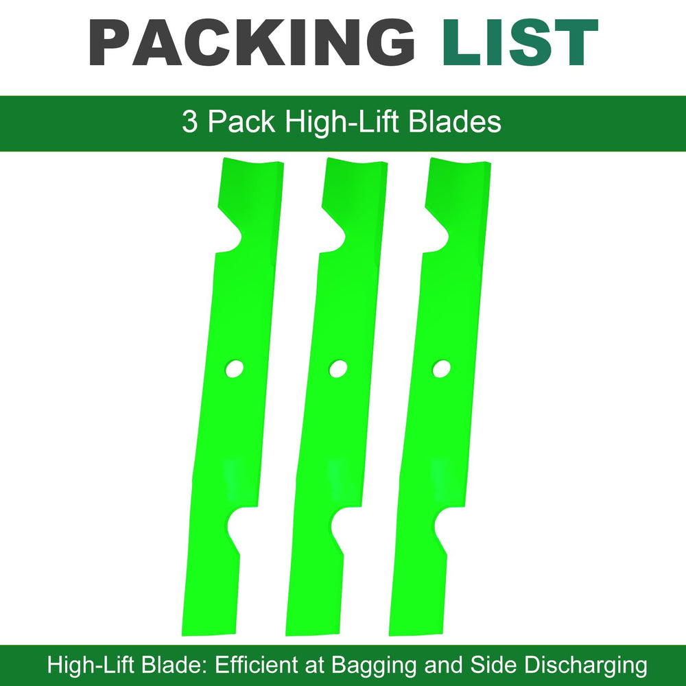 Side view of JSXDNWYJ High Lift Blades for Toro mowers