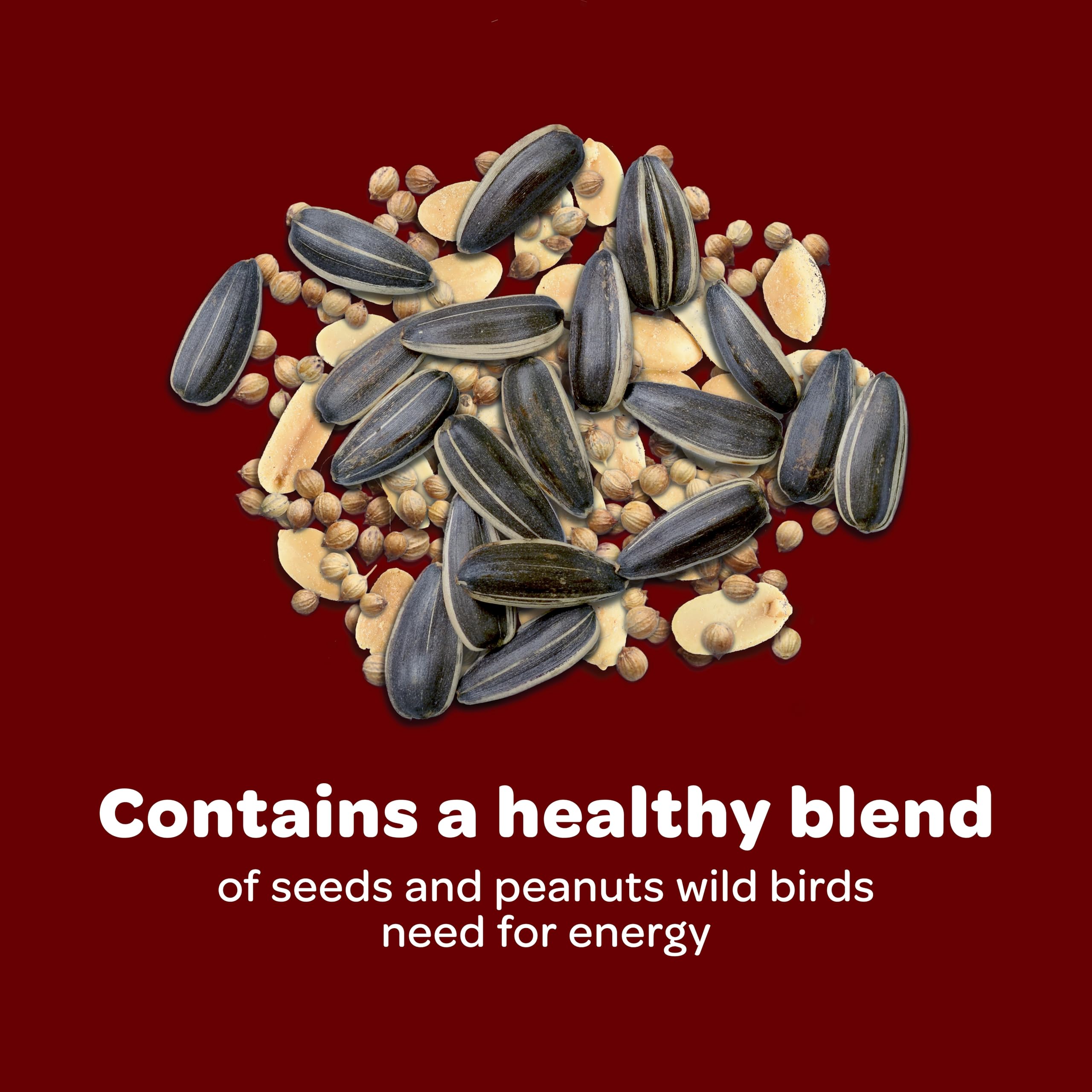Side view of Kaytee Songbird Blend Bird Seed bag displaying nutritional info