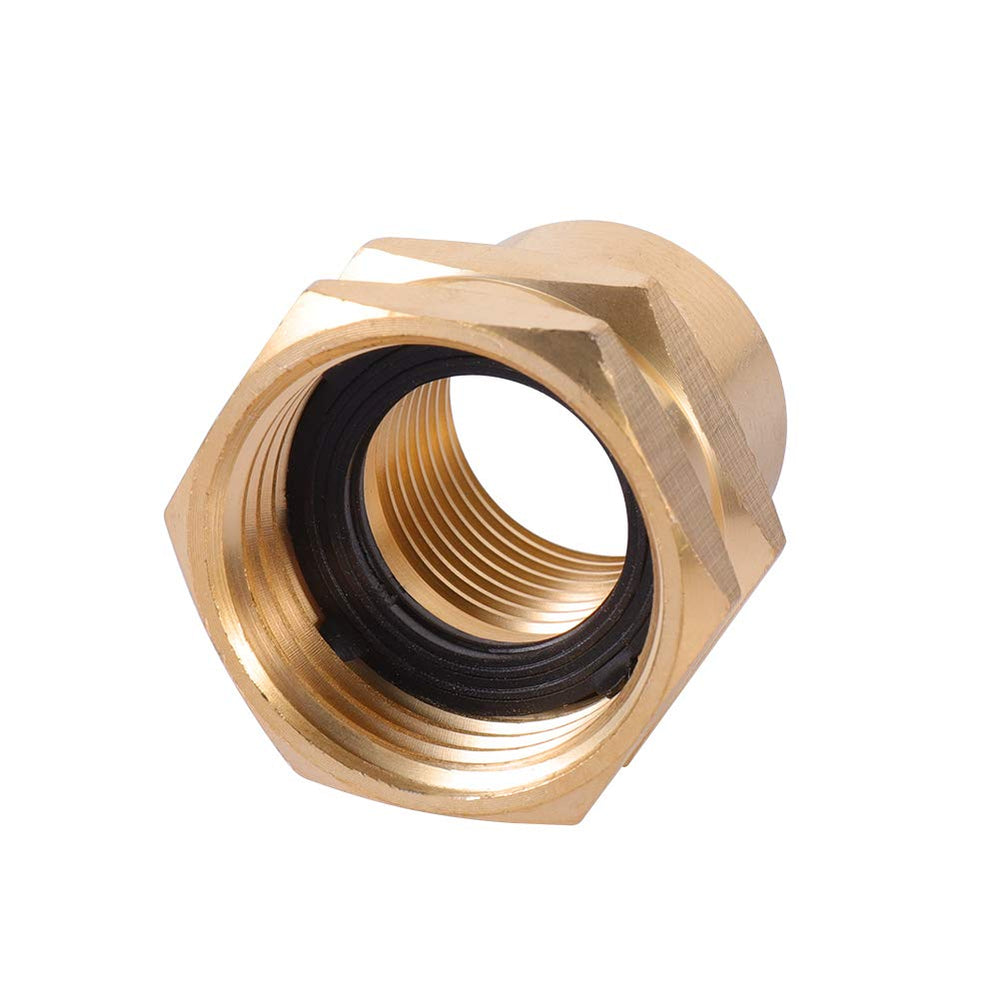 Side view of Kbrotech Brass Garden Hose Adapter showing size
