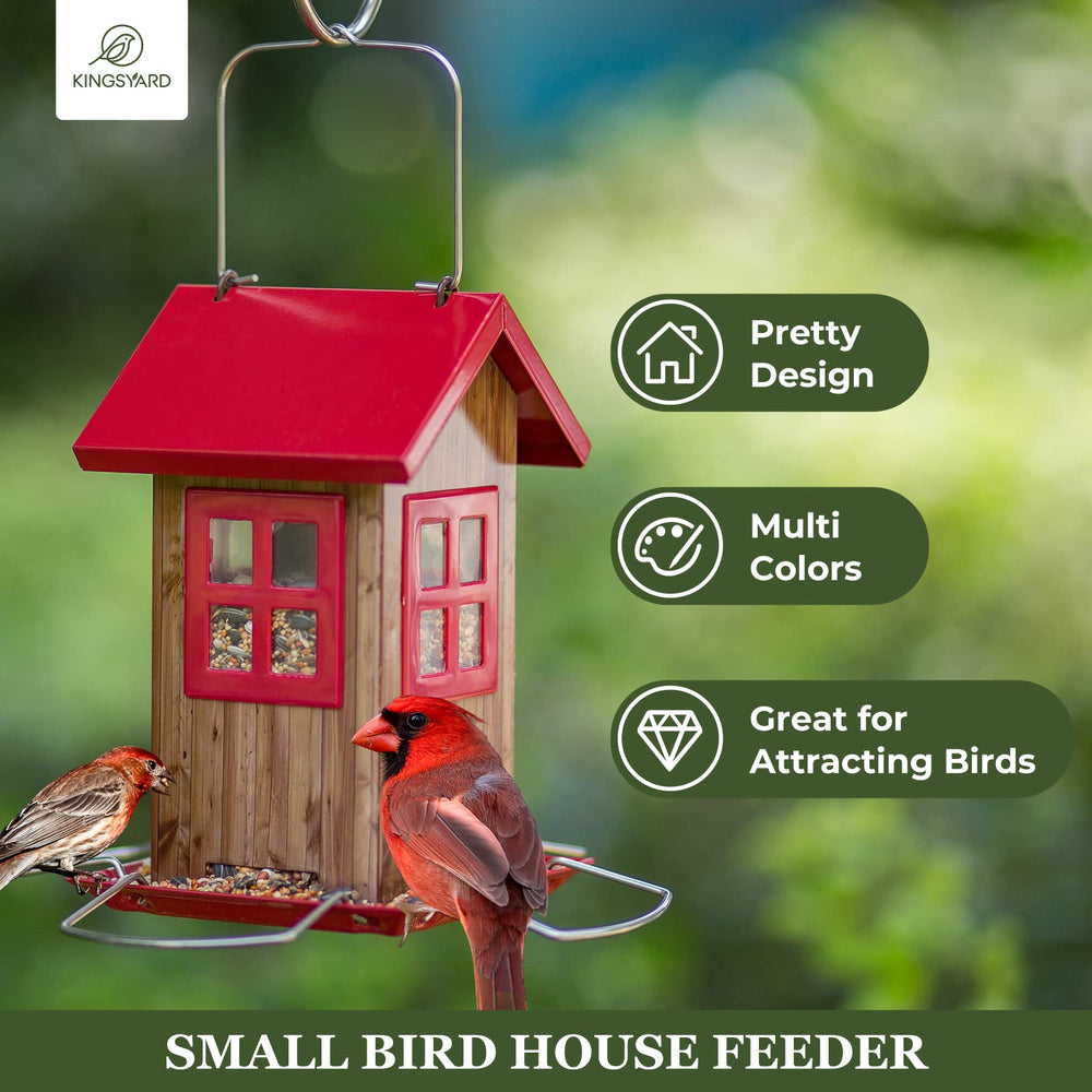 Side view of Kingsyard metal bird feeder