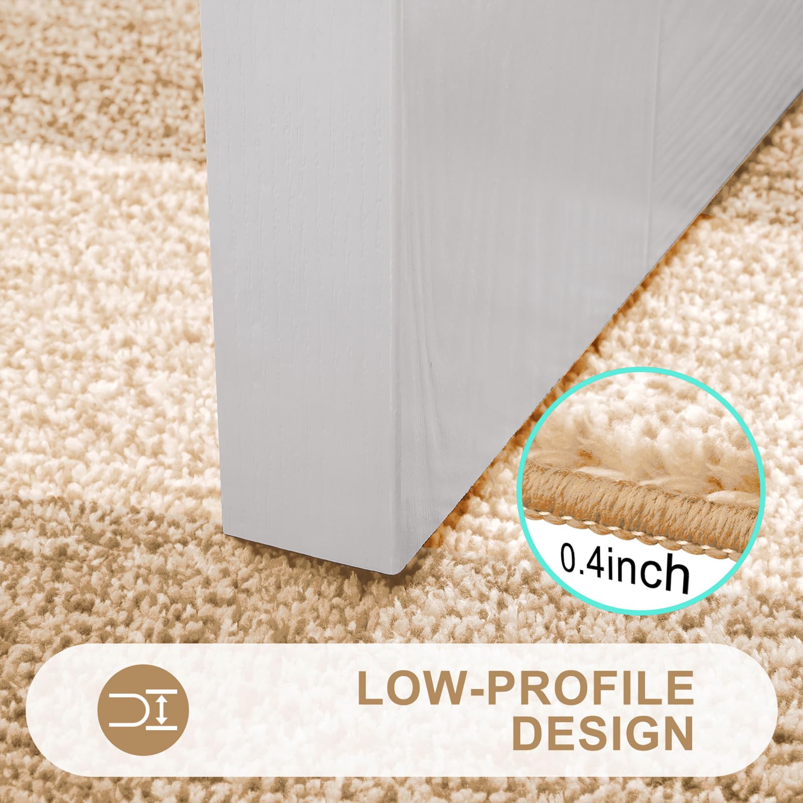 Side view of Kitinjoy doormat highlighting its low profile