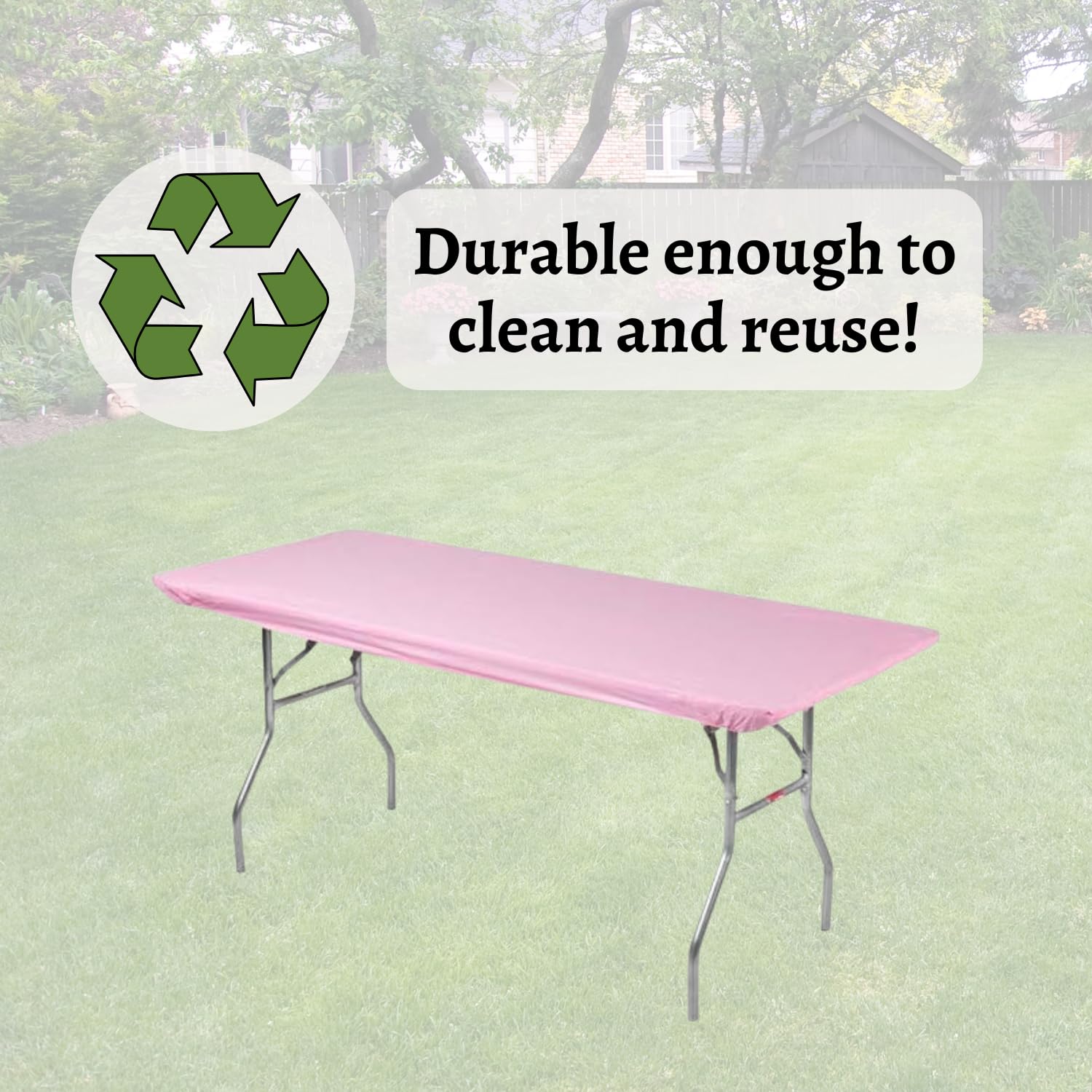 Side view of Kwik-Covers table cover on a table