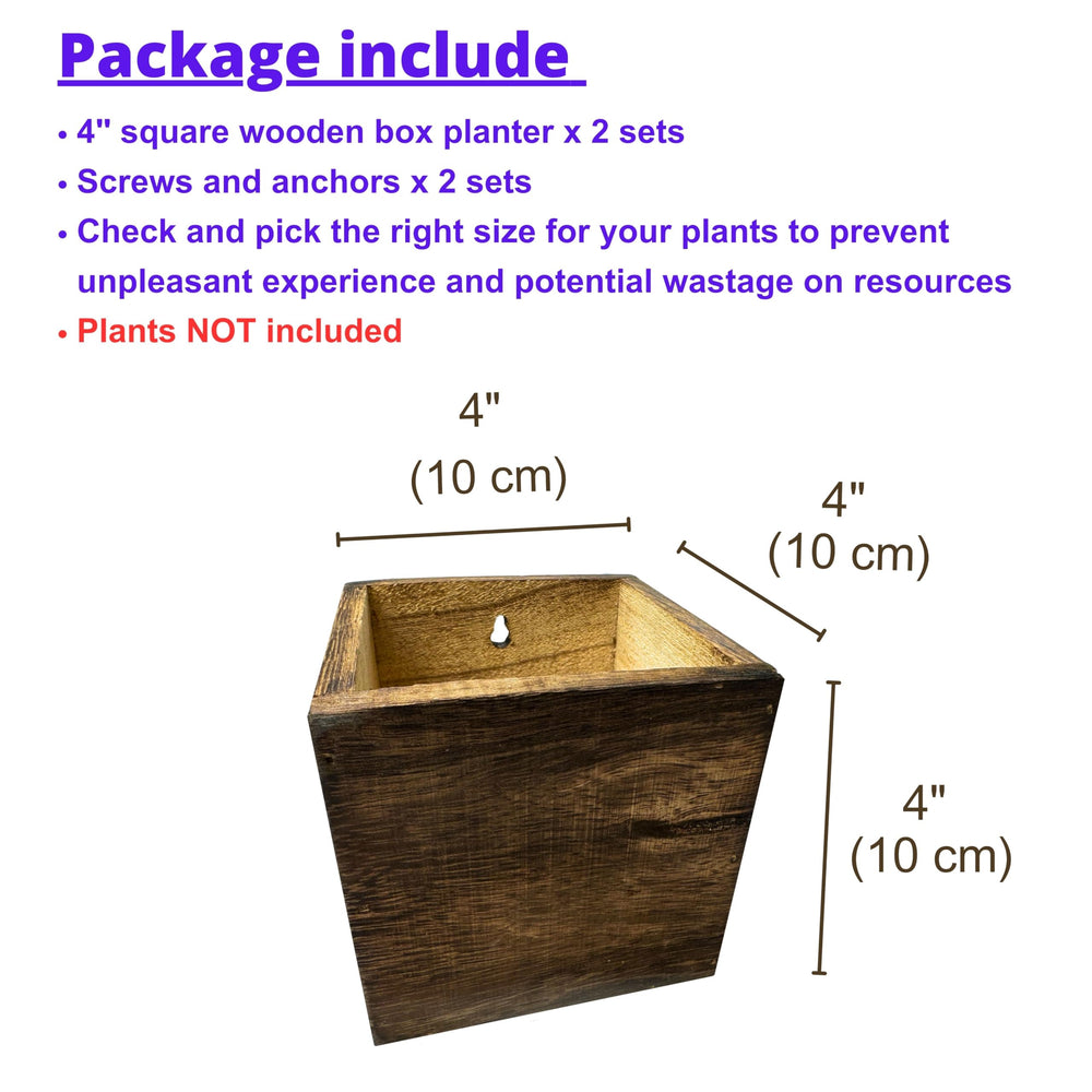 Side view of LáLáGreen Wood Planter Box, showing size and material