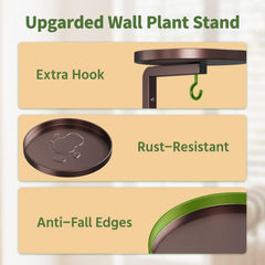 Side view of LASZOLA plant hanger holding multiple plants