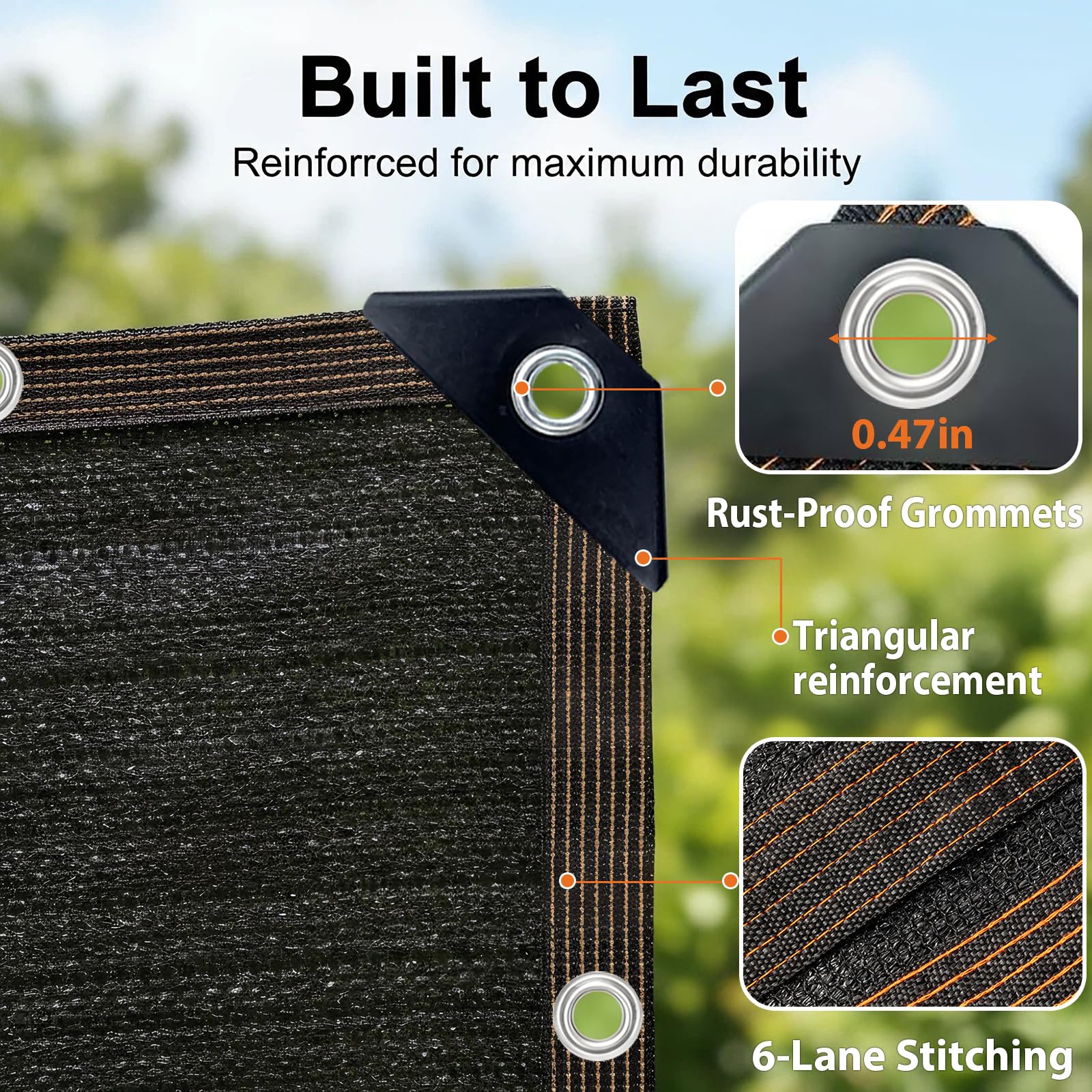 Side view of LCYFBE Shade Cloth showing texture