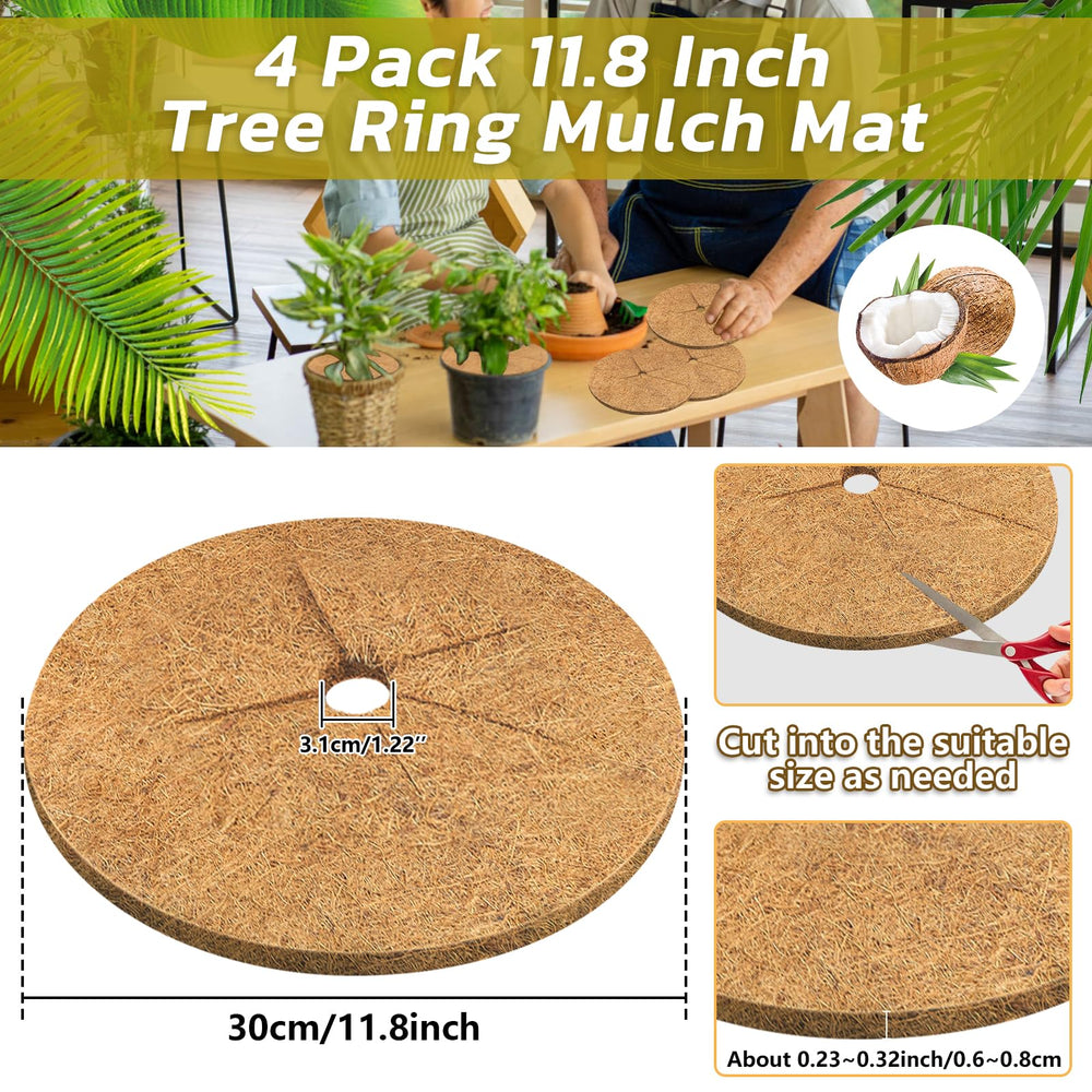 Side view of Legigo Coconut Fiber Mulch Ring 11.8 Inch