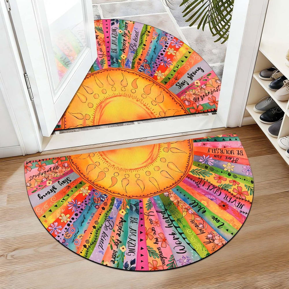 Side view of Likiyol Sun Door Mat showing texture