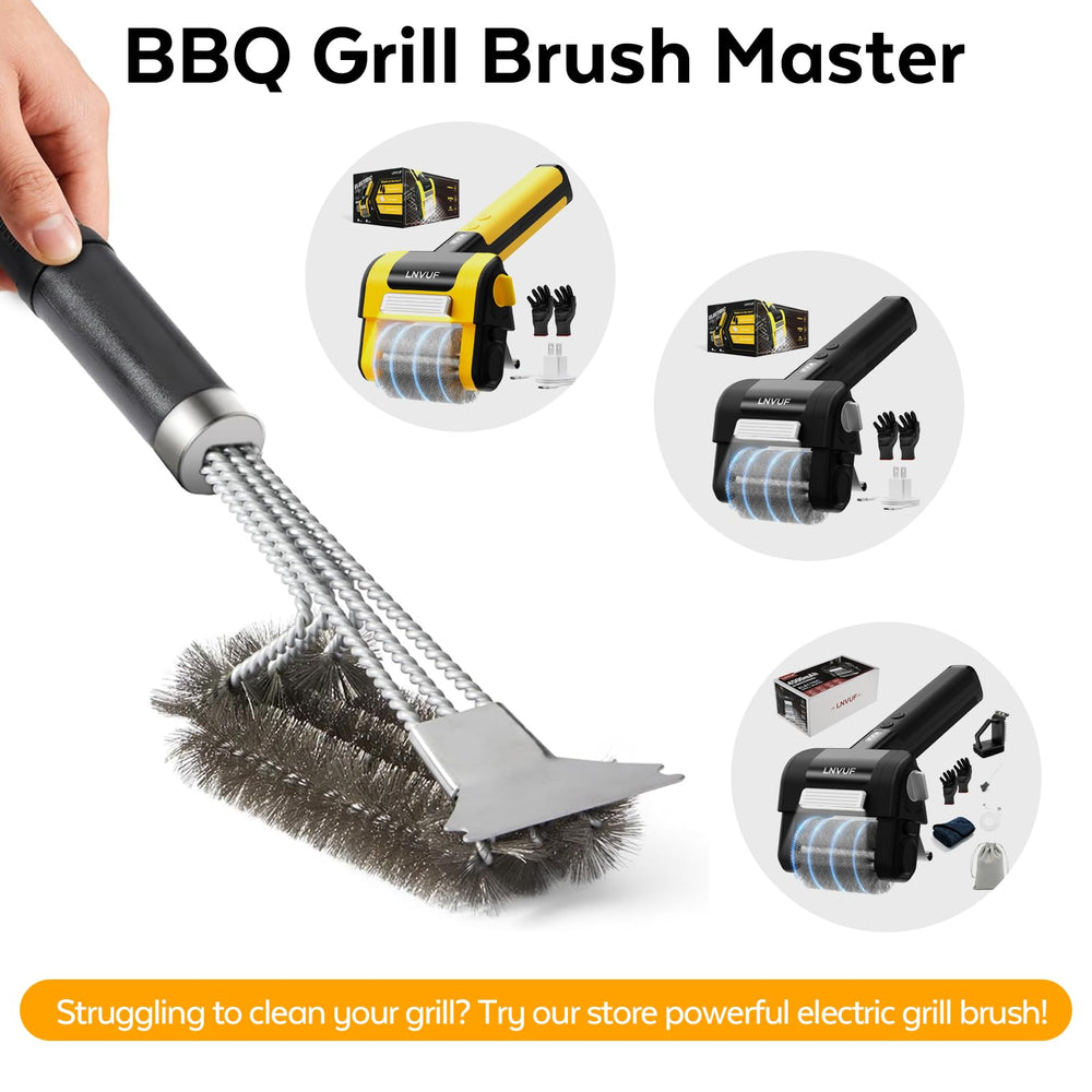 Side view of LNVUF Grill Brush 18 Inch