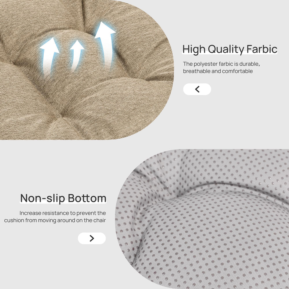 Side view of Love's cabin Memory Foam Chair Cushion showing thickness