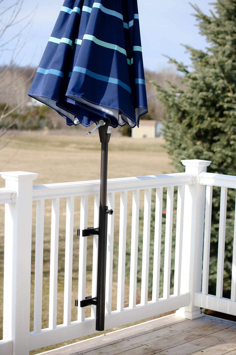 Side view of LOVE YOUR DECK Patio Umbrella Holder