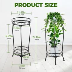 Side view of LOYAL TIGER Plant Stand showcasing tiered shelves