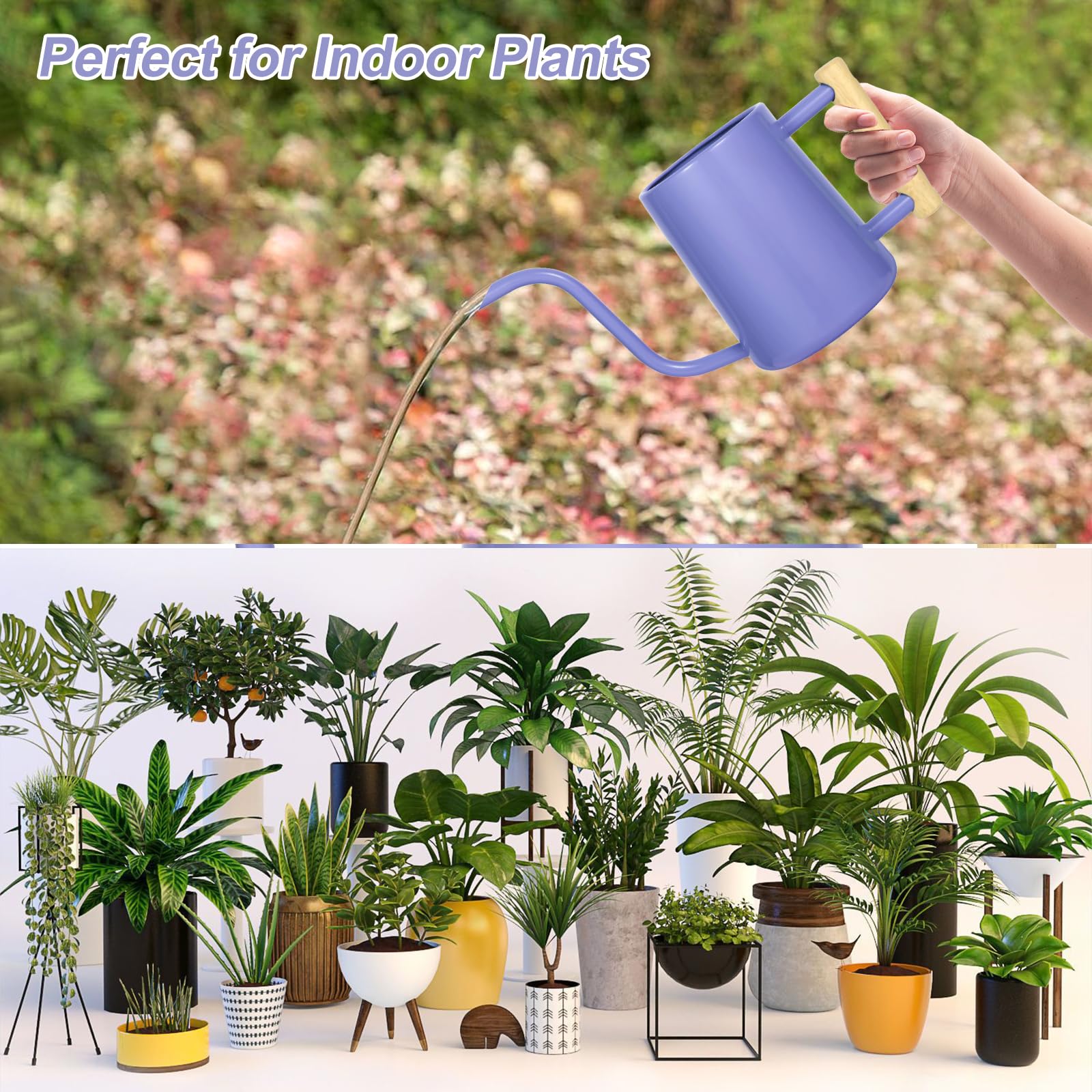 Side view of LTSUMI watering can showcasing its design