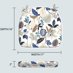 Side view of LVTXIII Outdoor Chair Cushion with ties